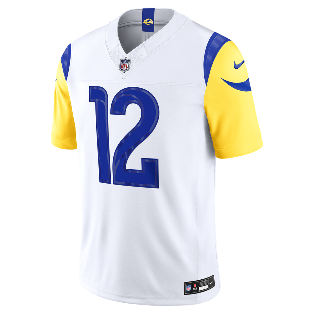 Puka Nacua Los Angeles Rams Nike Vapor F.U.S.E. Stitched Limited Jersey - White Official NFL Team Apparel Football Fan Gear