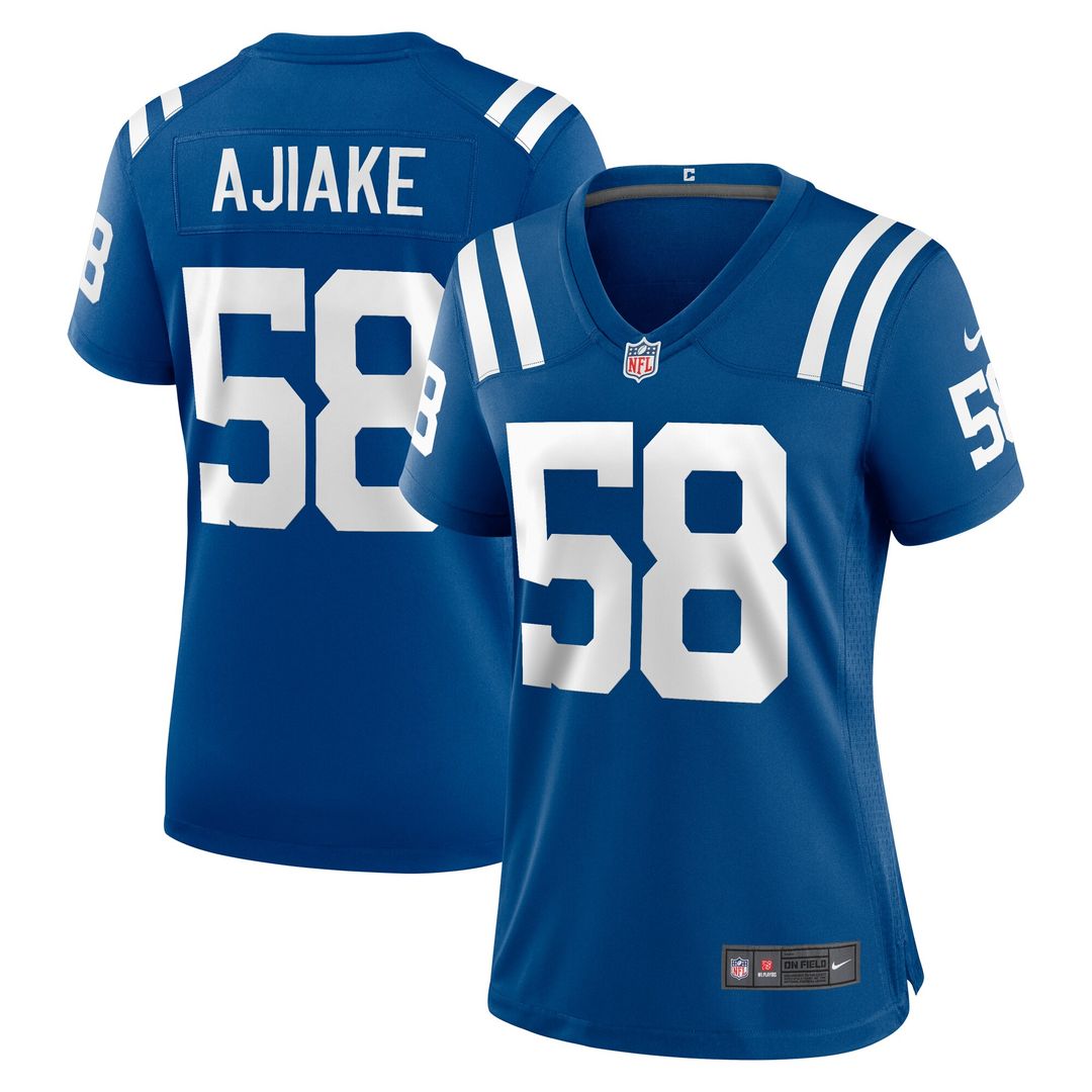 Austin Ajiake Indianapolis Colts Nike Women's Game Jersey - Royal Official NFL Team Apparel Football Fan Gear
