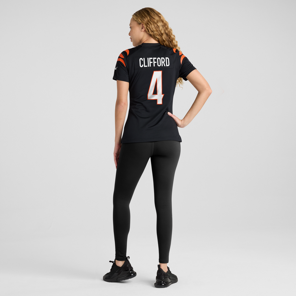 Sean Clifford Cincinnati Bengals Nike Women's Team Game Jersey - Black Official NFL Team Apparel Football Fan Gear