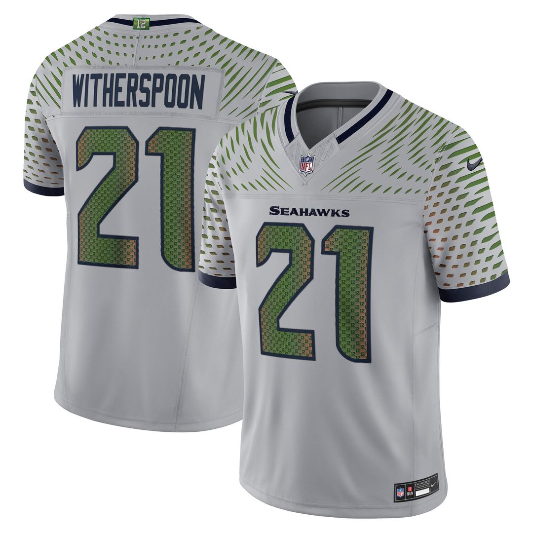 Devon Witherspoon Seattle Seahawks Nike 2025 Rivalries Collection Stitched Limited Jersey - Wolf Gray Official NFL Team Apparel Football Fan Gear