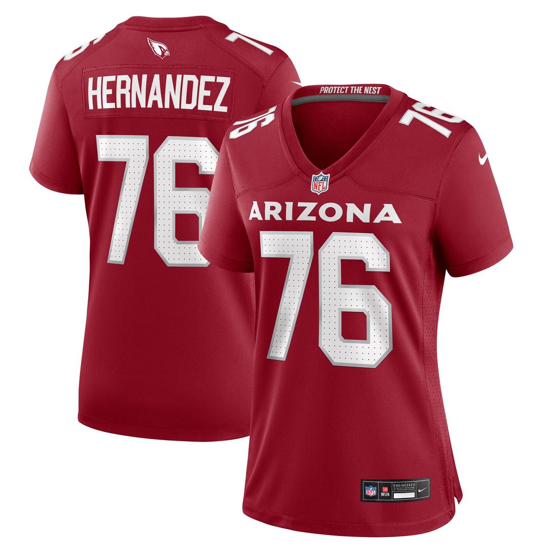 Will Hernandez Arizona Cardinals Nike Women's Game Jersey - Cardinal Official NFL Team Apparel Football Fan Gear