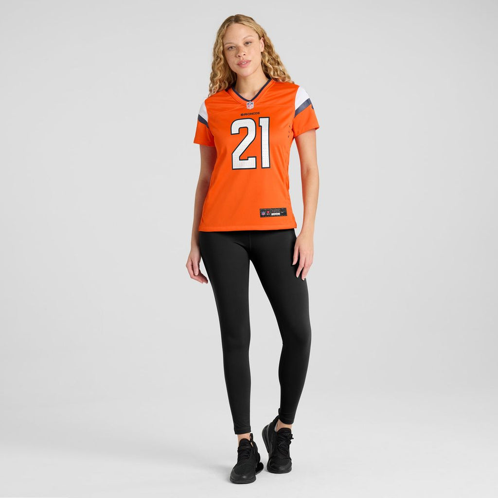 Riley Moss Denver Broncos Nike Women's Team Game Jersey - Orange Official NFL Team Apparel Football Fan Gear