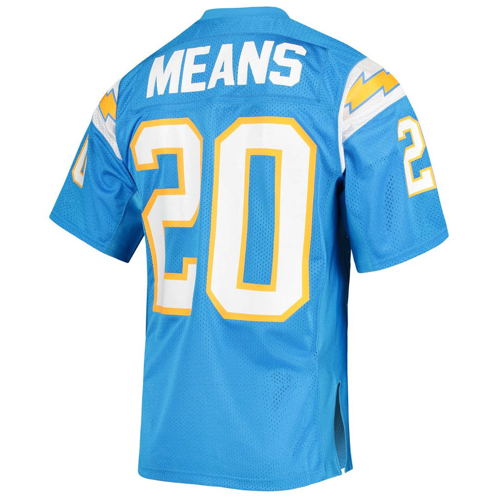 Natrone Means Los Angeles Chargers 1994 Mitchell & Ness Authentic Throwback Retired Player Jersey - Powder Blue Official NFL Team Apparel Football Fan