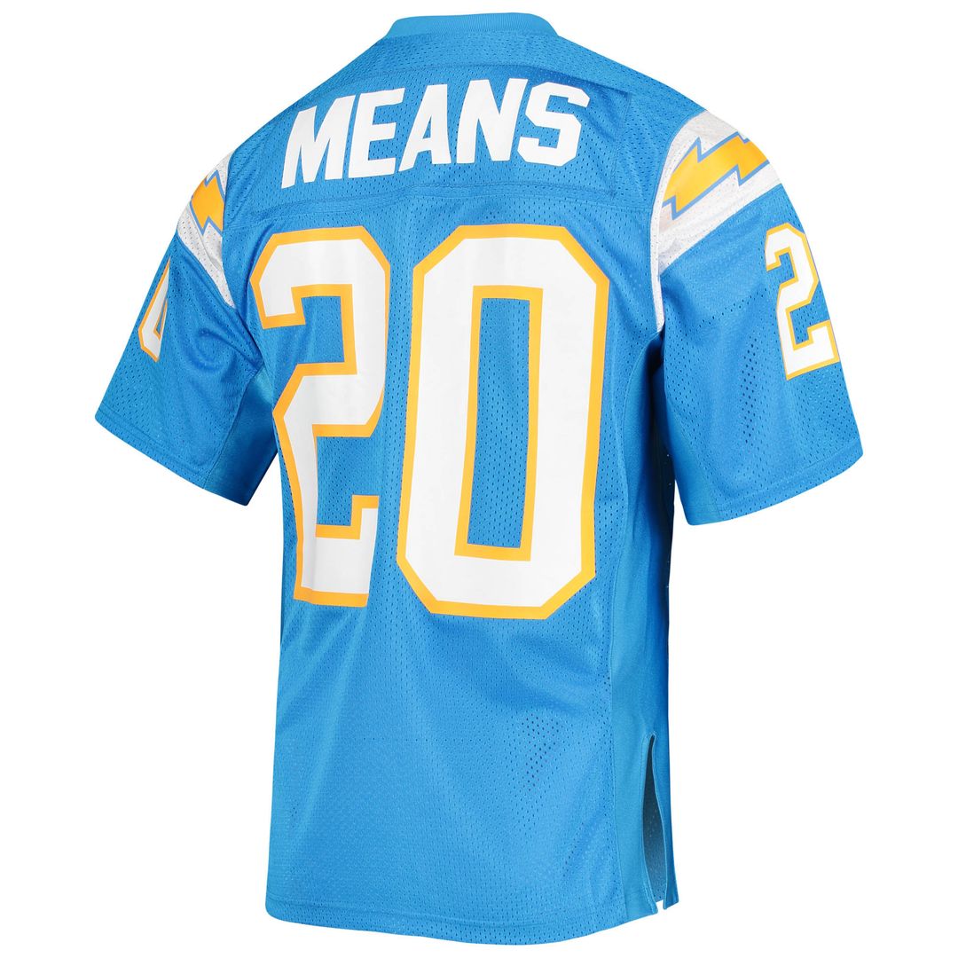 Natrone Means Los Angeles Chargers 1994 Mitchell & Ness Authentic Throwback Retired Player Jersey - Powder Blue Official NFL Team Apparel Football Fan
