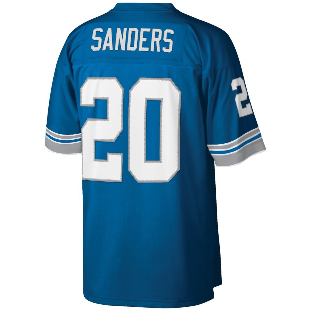Barry Sanders Detroit Lions Mitchell & Ness Big & Tall 1996 Retired Player Replica Jersey - White Official NFL Team Apparel Football Fan Gear