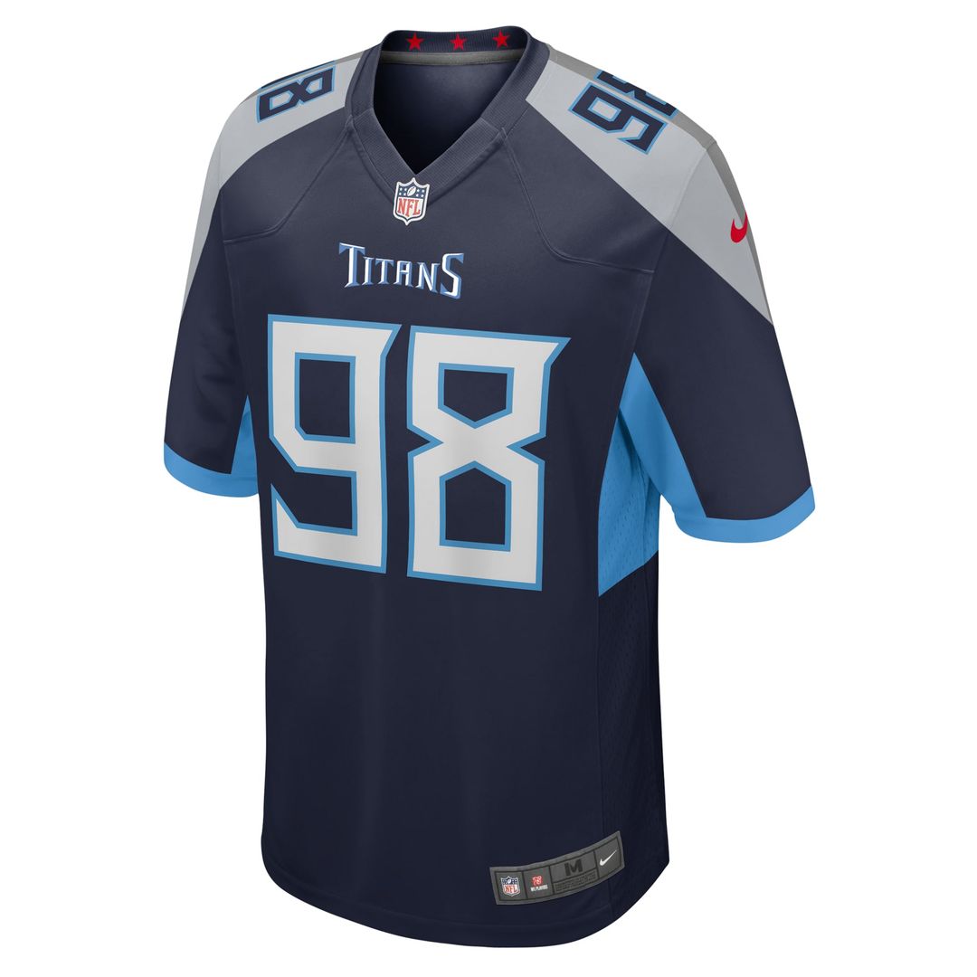 Jeffery Simmons Tennessee Titans Nike Game Jersey - Navy Official NFL Team Apparel Football Fan Gear