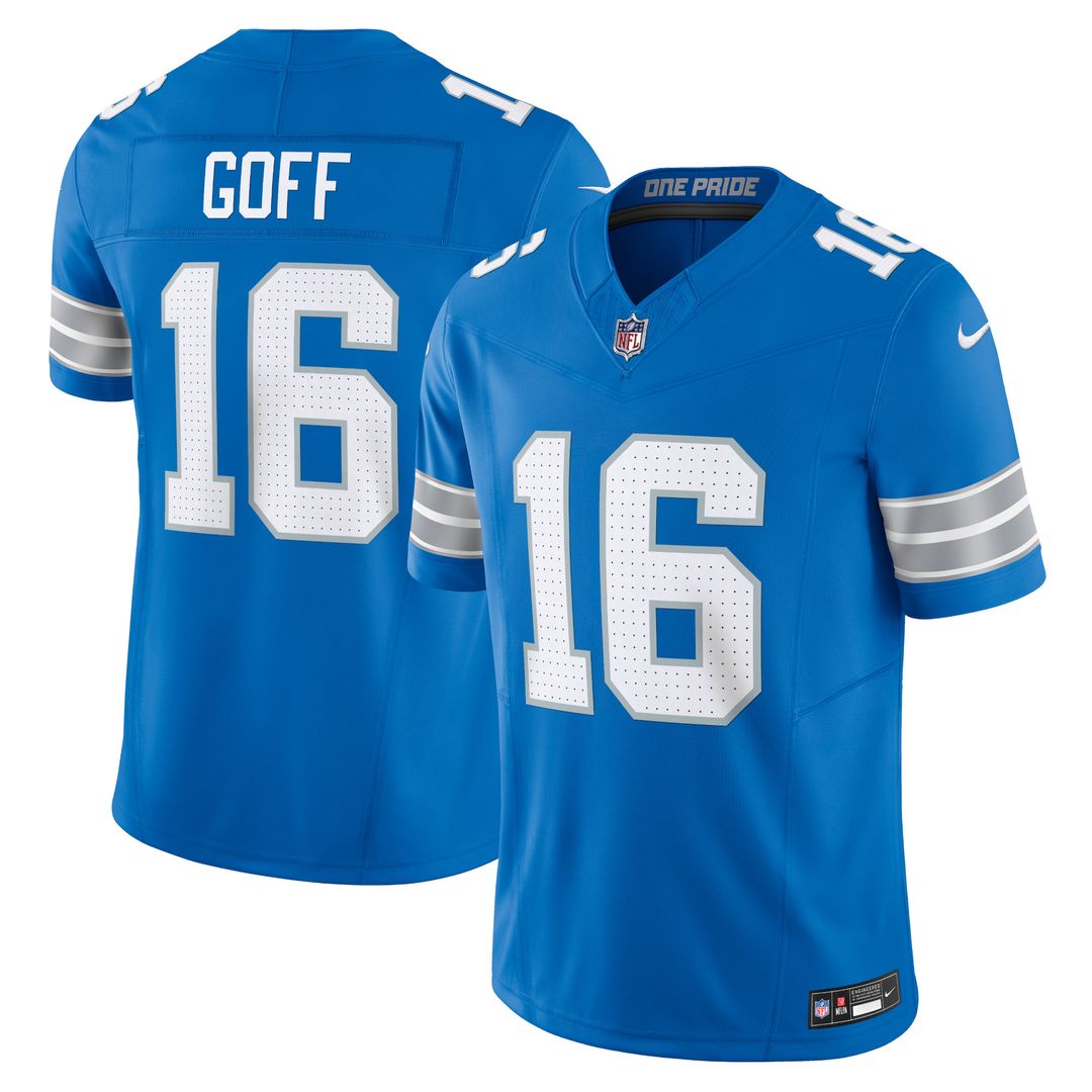 Jared Goff Detroit Lions Nike Vapor F.U.S.E. Limited Jersey - Blue Official NFL Team Apparel Football Fan Gear