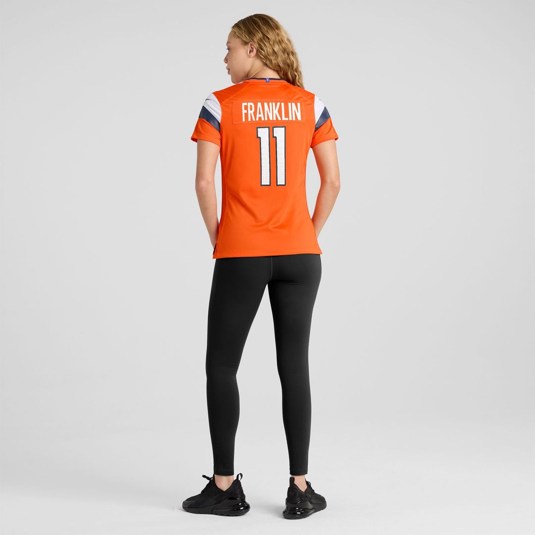 Troy Franklin Denver Broncos Nike Women's Team Game Jersey - Orange Official NFL Team Apparel Football Fan Gear