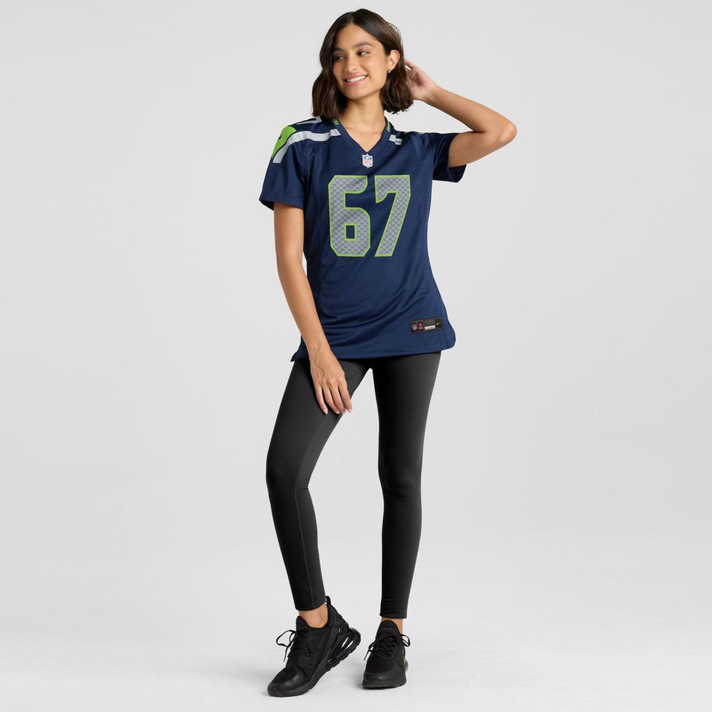 Charles Cross Seattle Seahawks Nike Women's Team Game Jersey - College Navy Official NFL Team Apparel Football Fan Gear