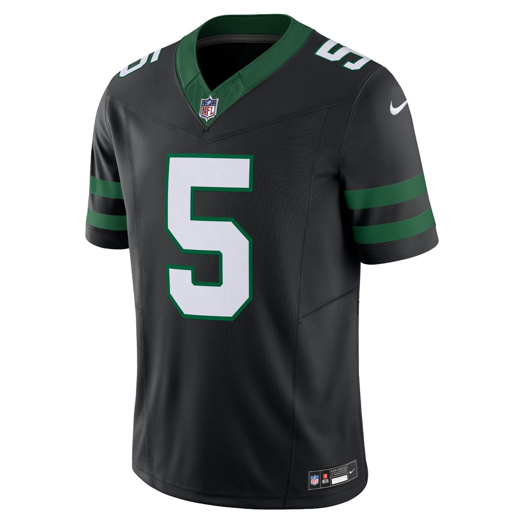 Garrett Wilson New York Jets Nike Alternate Vapor F.U.S.E. Limited Jersey - Legacy Black Official NFL Team Apparel Football Fan Gear
