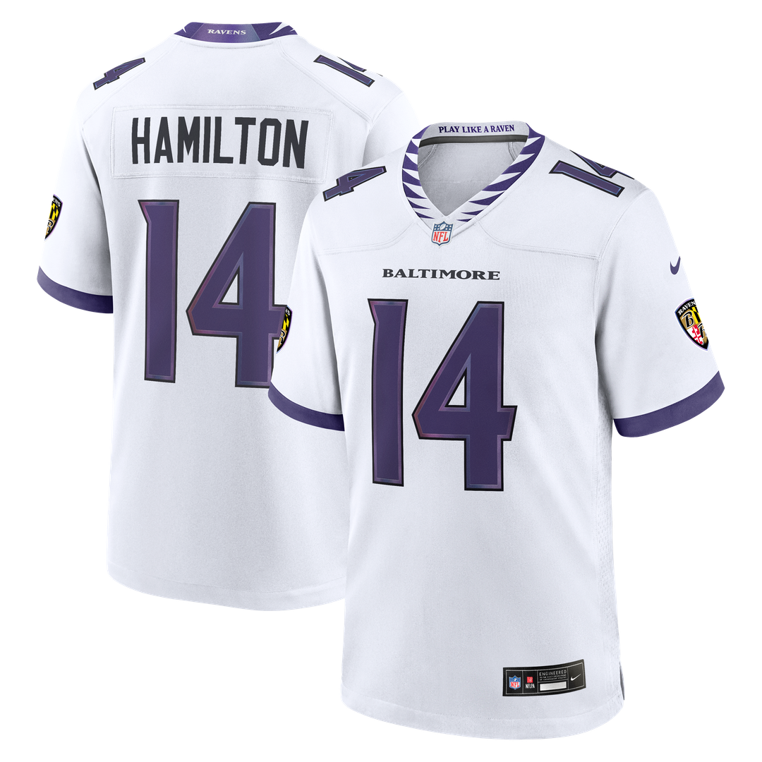 Kyle Hamilton Baltimore Ravens Nike Game Jersey - White Official NFL Team Apparel Football Fan Gear