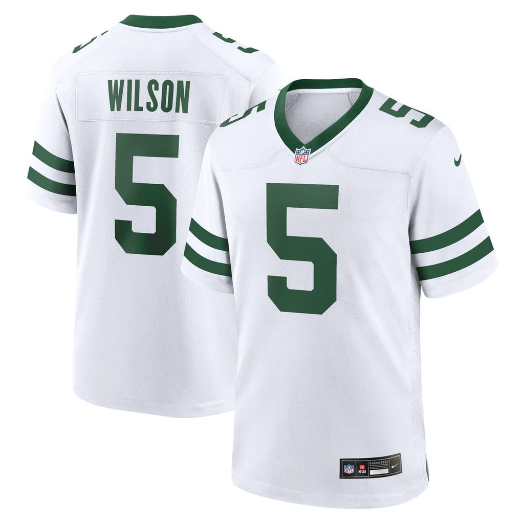 Garrett Wilson New York Jets Nike Game Jersey - Legacy White Official NFL Team Apparel Football Fan Gear
