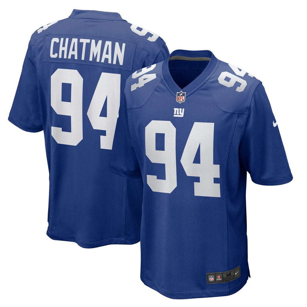Elijah Chatman New York Giants Nike Team Game Jersey - Royal Official NFL Team Hat Football Fan Cap