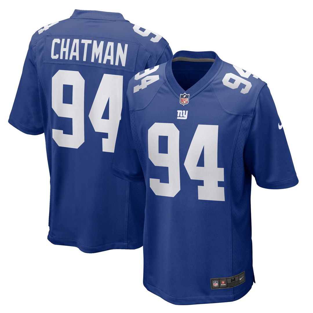 Elijah Chatman New York Giants Nike Team Game Jersey - Royal Official NFL Team Hat Football Fan Cap