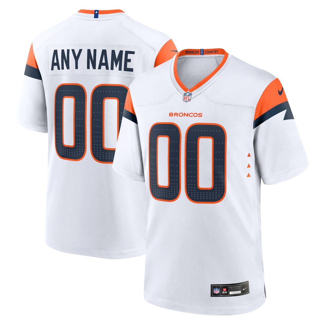 Denver Broncos Nike Team Custom Game Jersey - Orange Official NFL Team Apparel Football Fan Gear