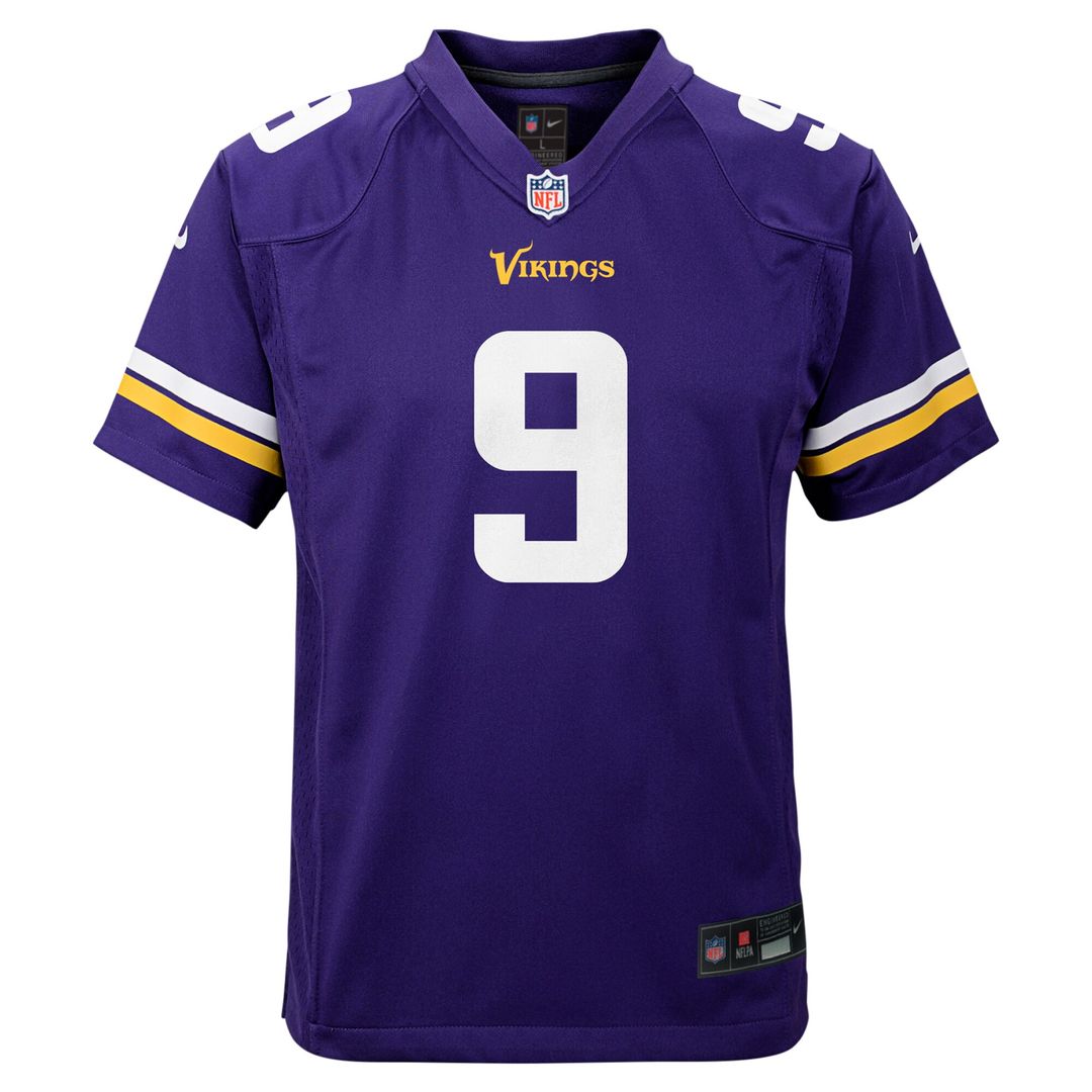 J.J. McCarthy Minnesota Vikings Nike Youth Game Jersey - Purple Official NFL Team Apparel Football Fan Gear