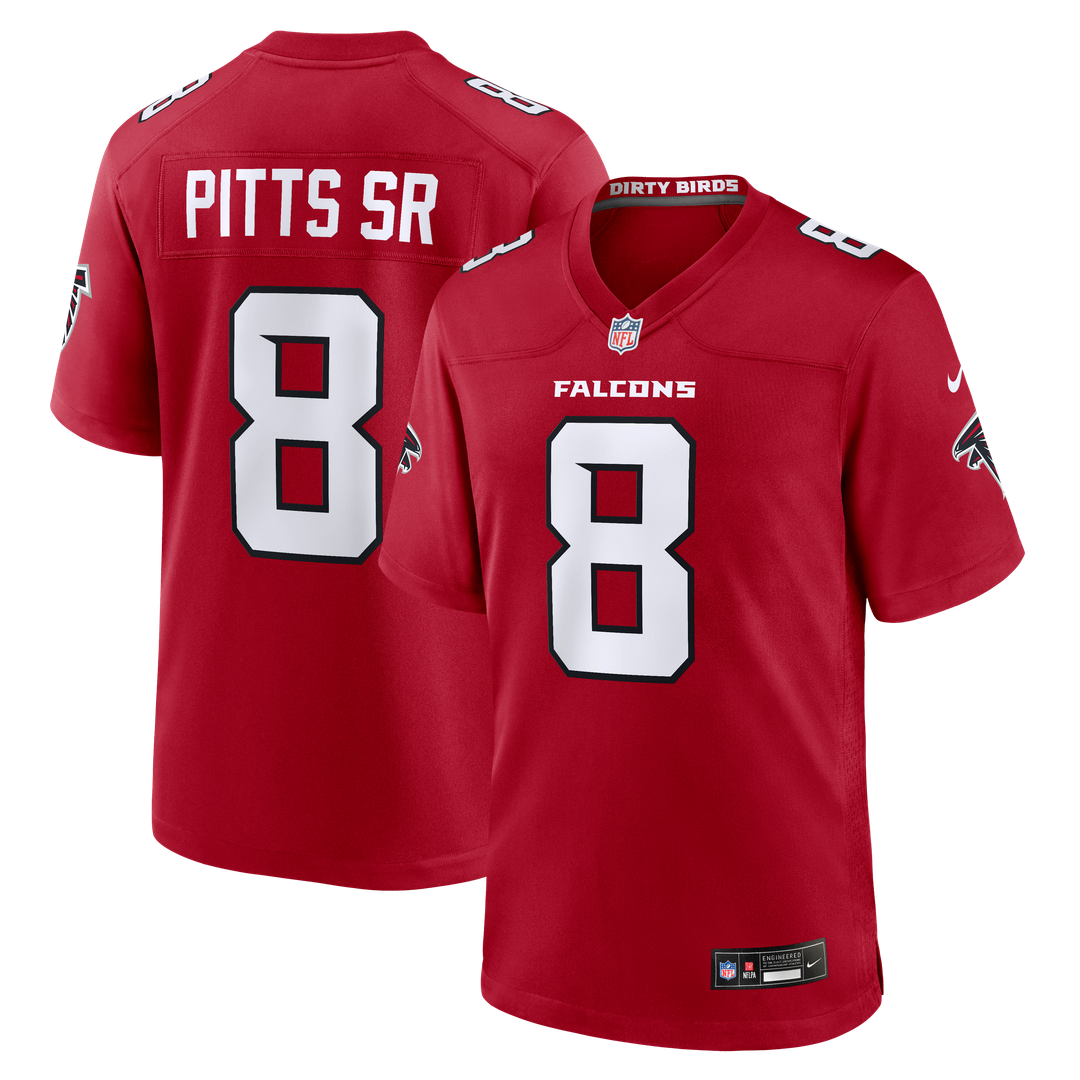 Kyle Pitts Sr. Atlanta Falcons Nike Game Jersey - Red Official NFL Team Apparel Football Fan Gear
