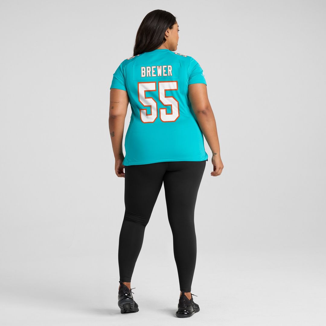Aaron Brewer Miami Dolphins Nike Women's Game Jersey - Aqua Official NFL Team Apparel Football Fan Gear