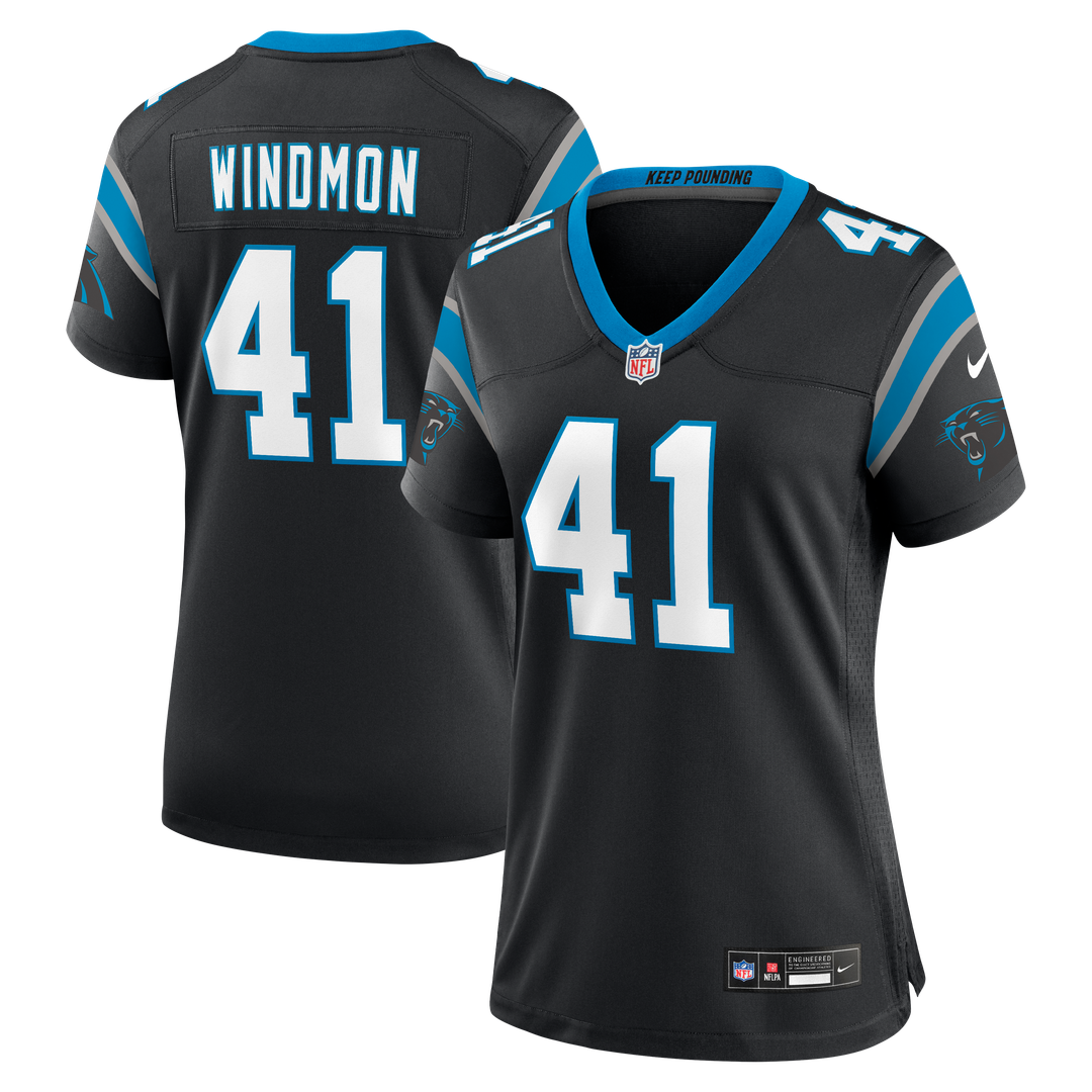 Jacoby Windmon Carolina Panthers Nike Women's Team Game Jersey - Black Official NFL Team Apparel Football Fan Gear