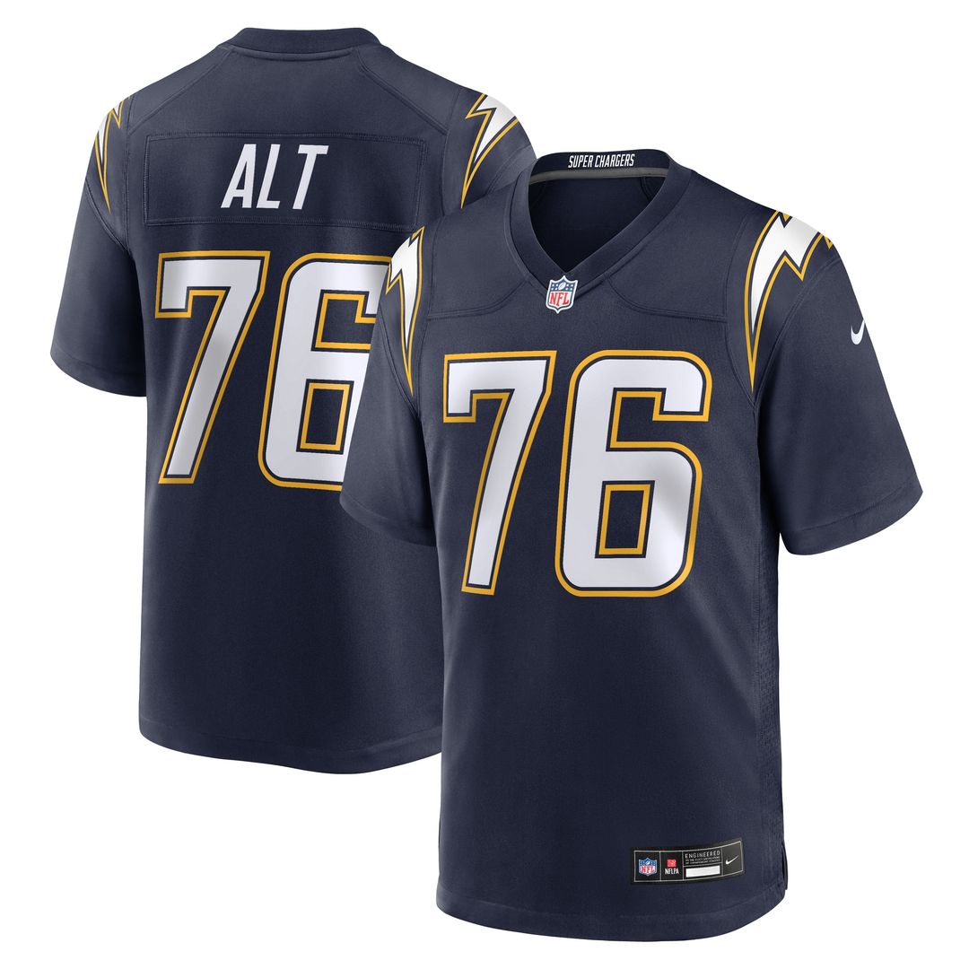 Joe Alt Los Angeles Chargers Nike Alternate Charger Power Game Player Jersey - Gold Official NFL Team Apparel Football Fan Gear