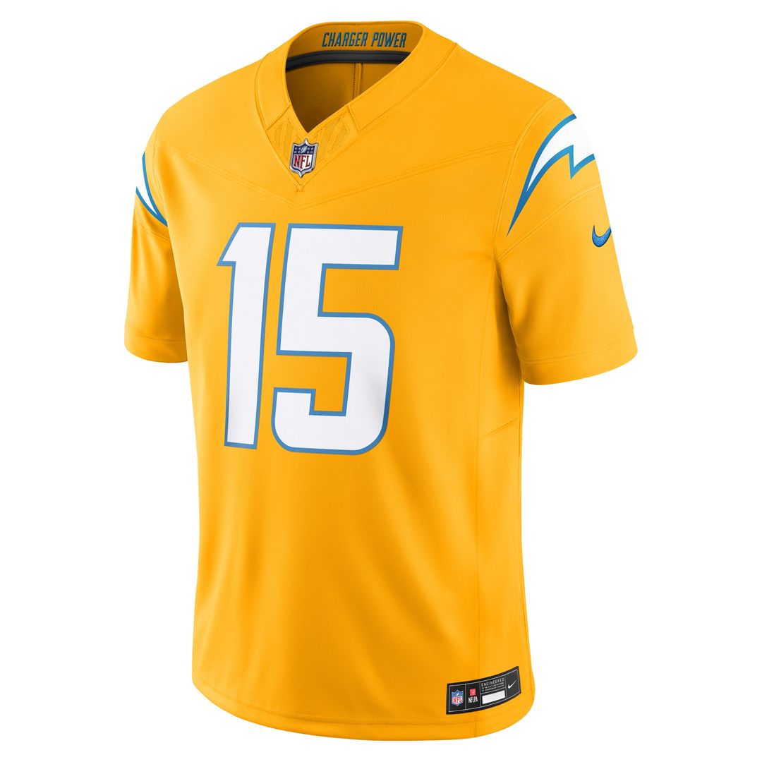 Ladd McConkey Los Angeles Chargers Nike Alternate Charger Power Vapor F.U.S.E. Limited Jersey - Gold Official NFL Team Apparel Football Fan Gear