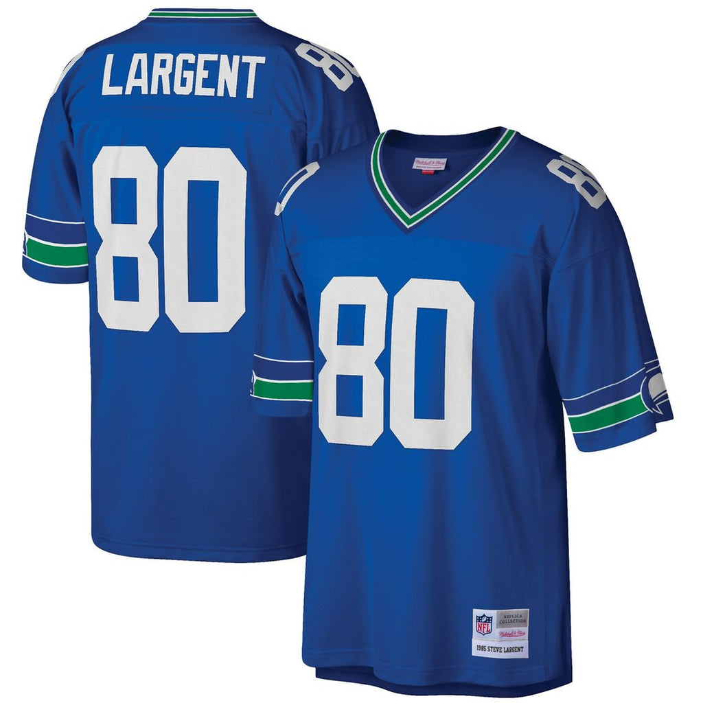 Steve Largent Seattle Seahawks Mitchell & Ness Big & Tall 1985 Retired Player Replica Jersey - Royal Official NFL Team Apparel Football Fan Gear