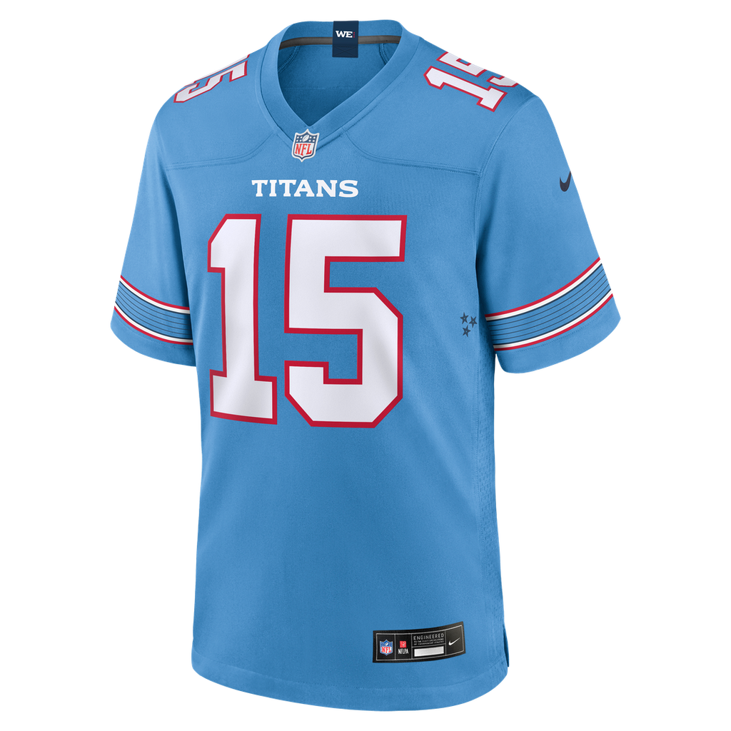 Keldric Faulk Tennessee Titans Nike 2026 NFL Draft First Round Pick No.31 Game Jersey - Light Blue Official NFL Team Apparel Football Fan Gear