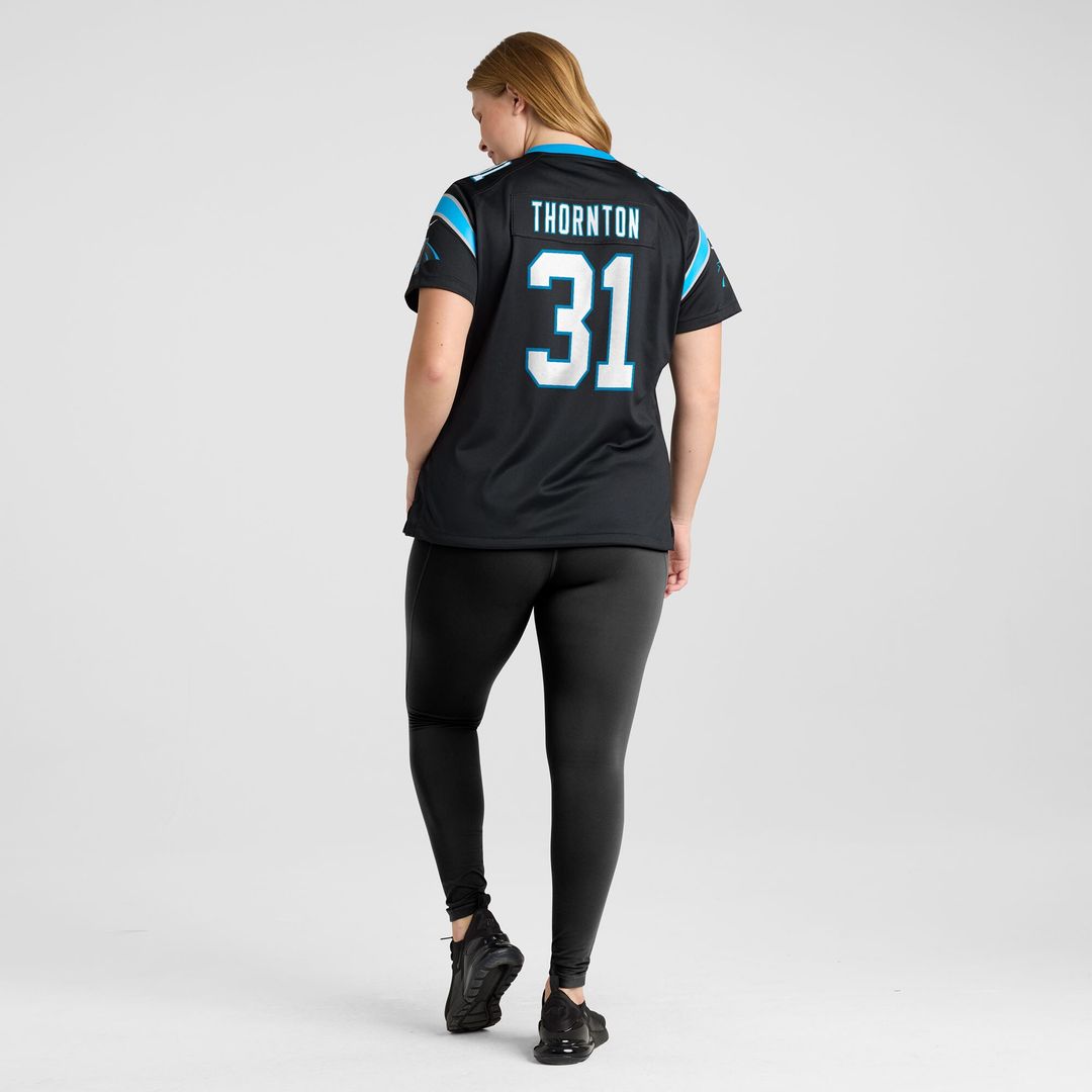 Corey Thornton Carolina Panthers Nike Women's Team Game Jersey - Black Official NFL Team Apparel Football Fan Gear