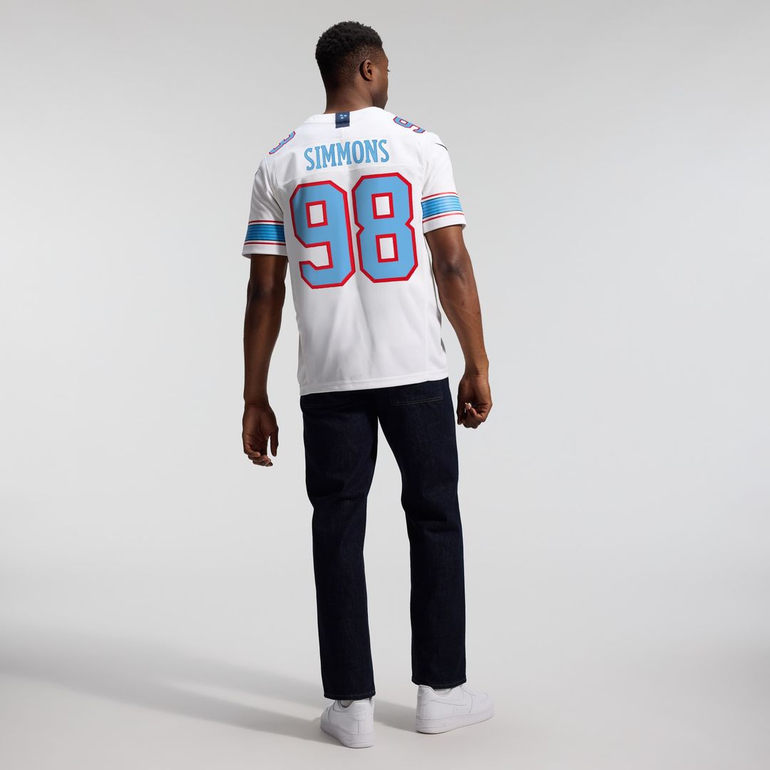 Jeffery Simmons Tennessee Titans Nike Vapor F.U.S.E. Stitched Limited Jersey - White Official NFL Team Apparel Football Fan Gear