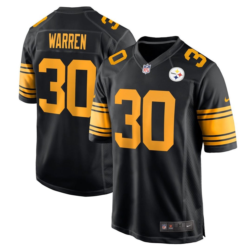 Jaylen Warren Pittsburgh Steelers Nike Alternate Game Jersey - Black Official NFL Team Apparel Football Fan Gear