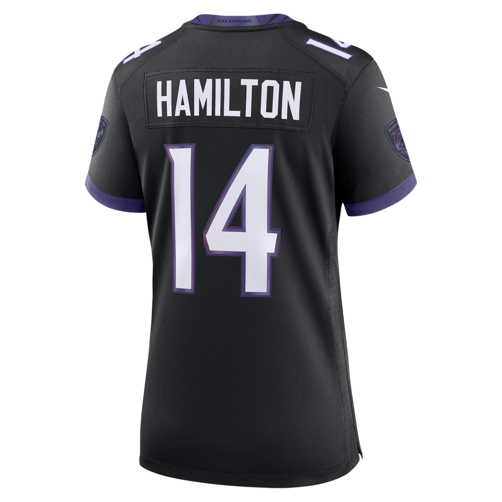 Kyle Hamilton Baltimore Ravens Nike Women's Alternate Game Jersey - Black Official NFL Team Apparel Football Fan Gear