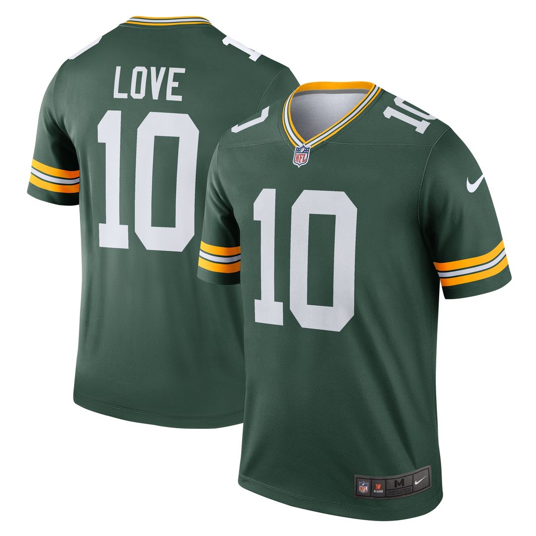 Jordan Love Green Bay Packers Nike Legend Player Performance Top - Green NFL Fan Gear Popular Style