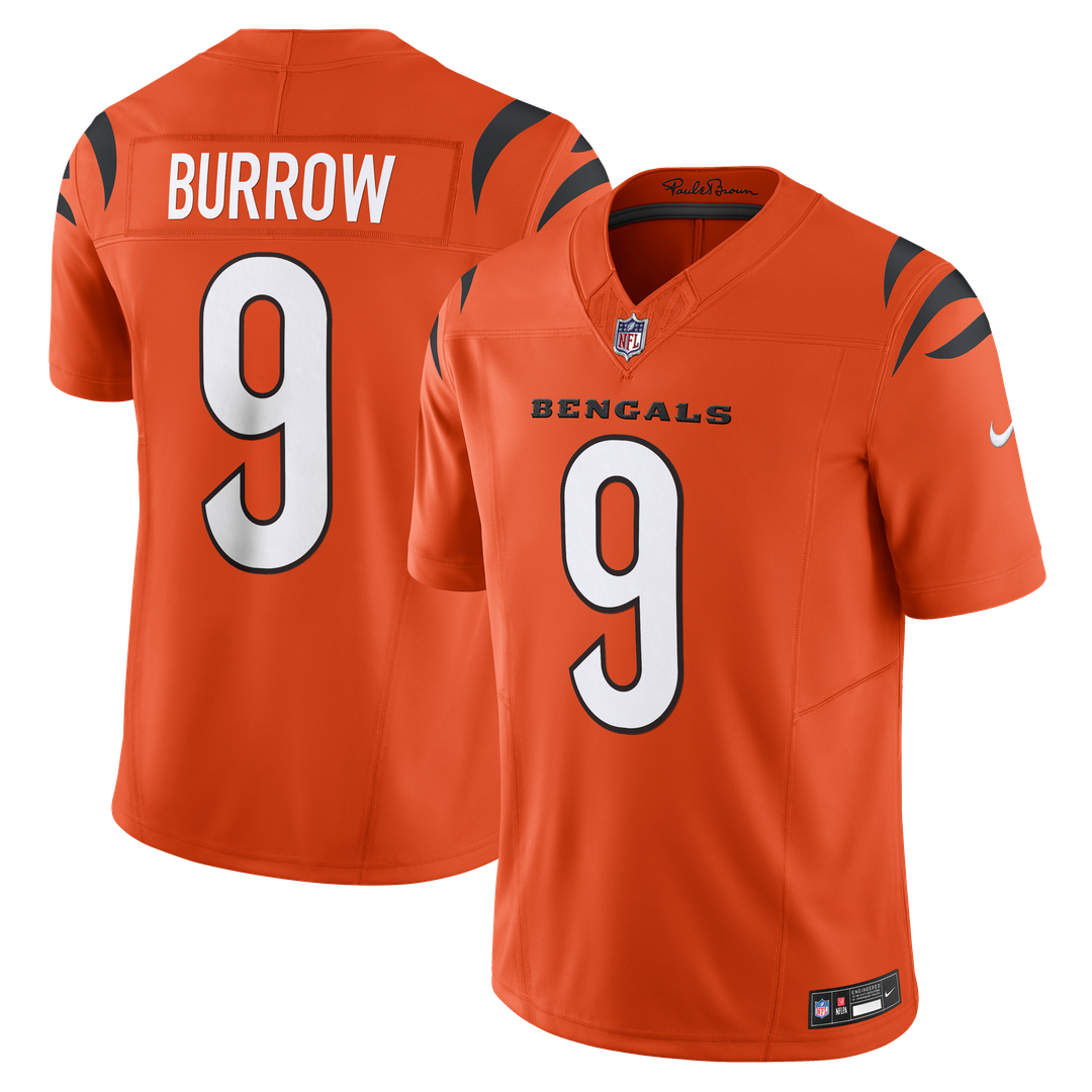 Joe Burrow Cincinnati Bengals Nike Vapor F.U.S.E. Limited Jersey - Orange Official NFL Team Apparel Football Fan Gear