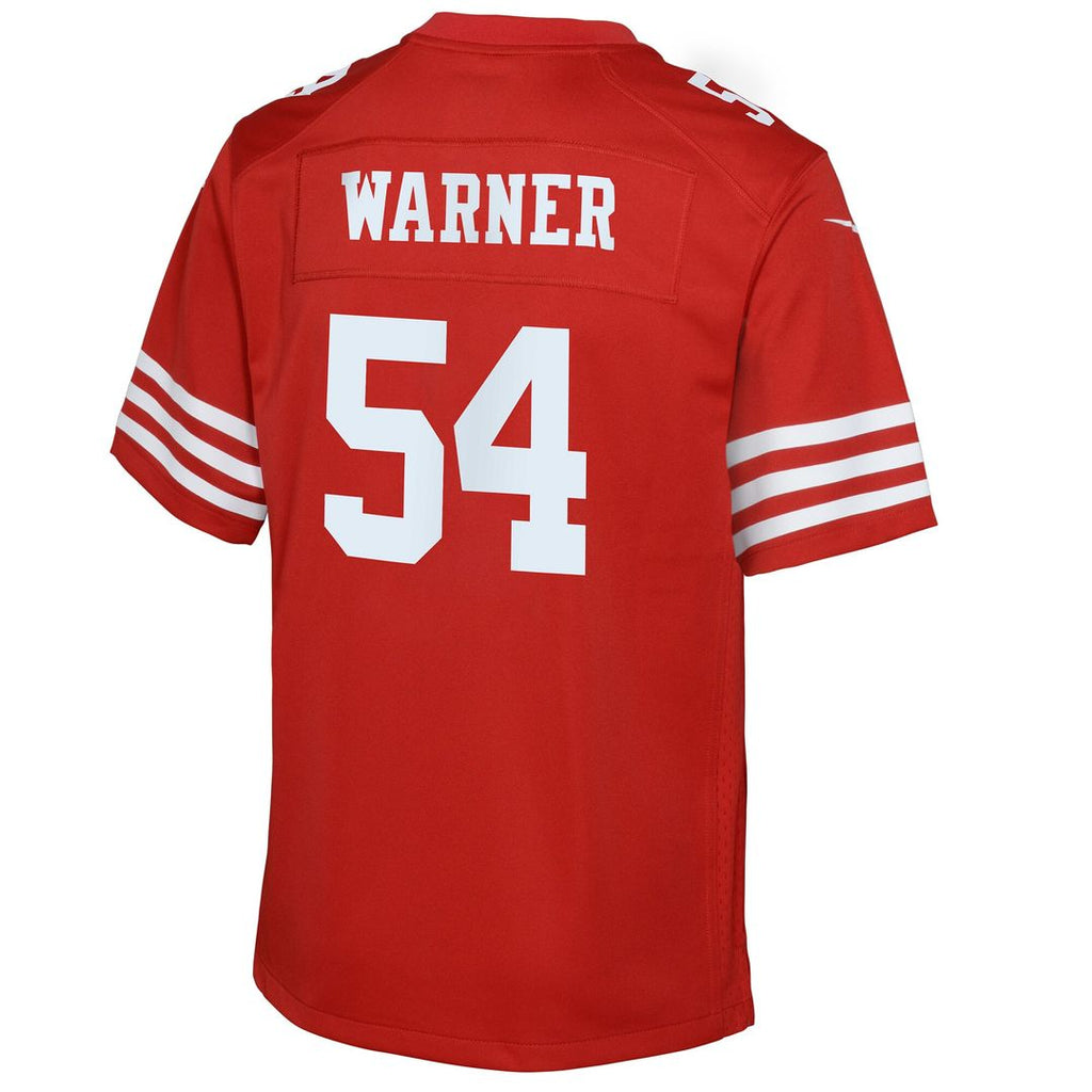 Fred Warner San Francisco 49ers Nike Youth Game Jersey - Scarlet Official NFL Team Apparel Football Fan Gear