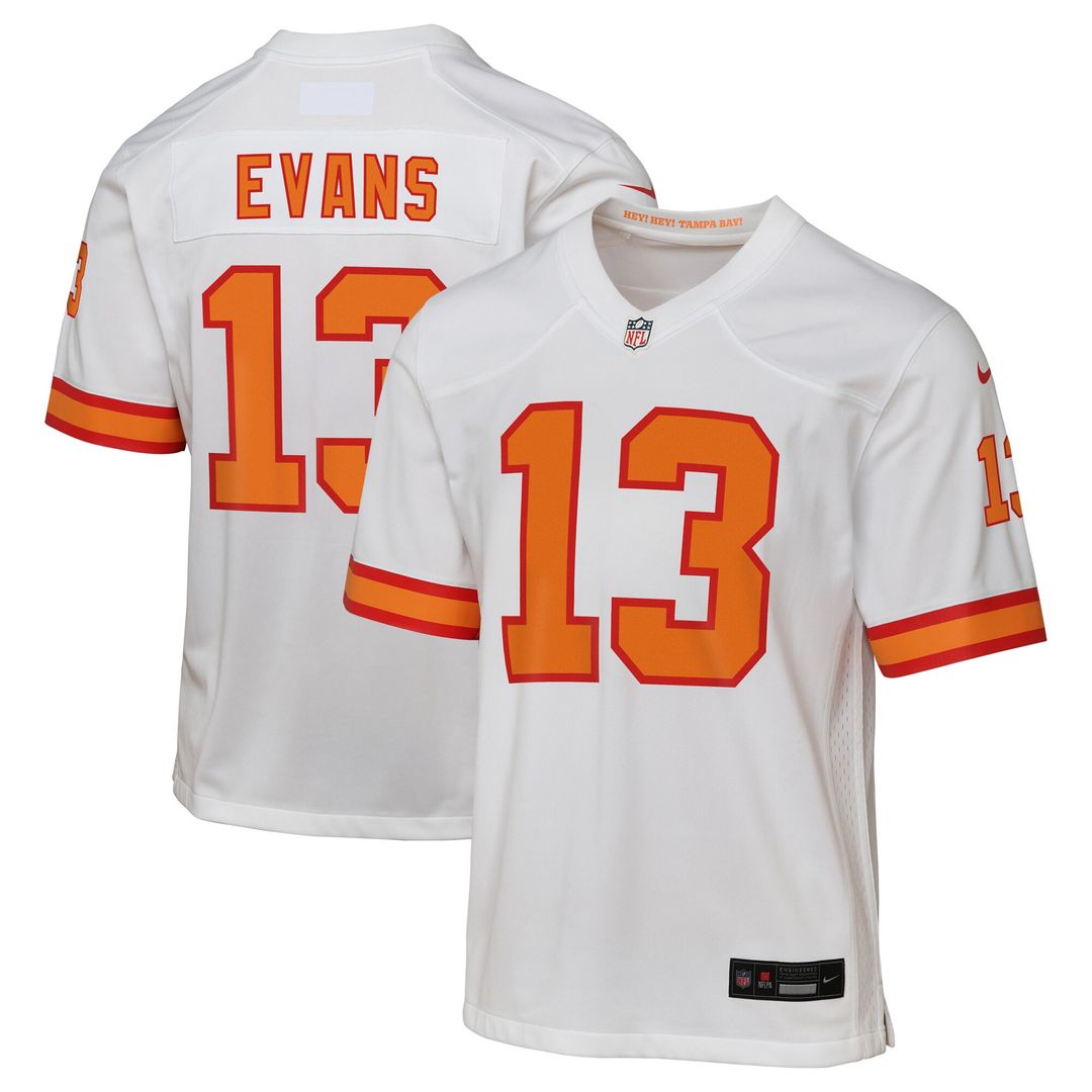 Mike Evans '76 Tampa Bay Buccaneers Youth Game Jersey - White Official NFL Team Apparel Football Fan Gear