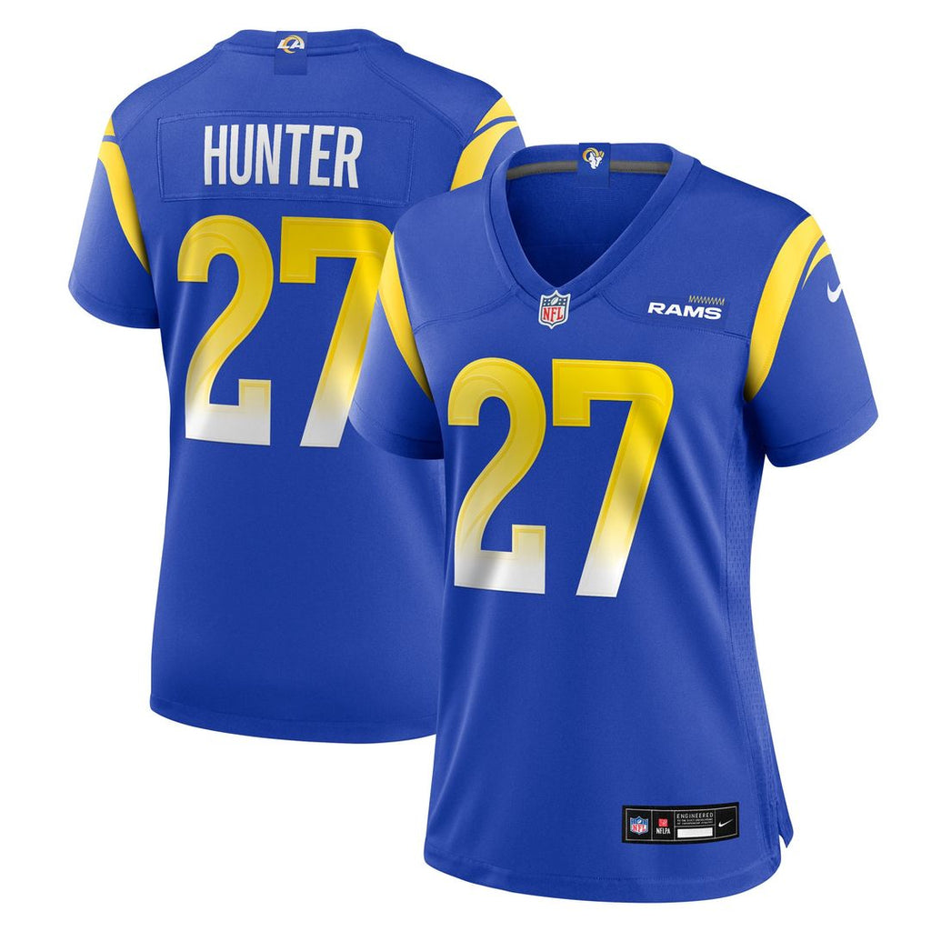Jarquez Hunter Los Angeles Rams Nike Women's Team Game Jersey - Royal Official NFL Team Apparel Football Fan Gear