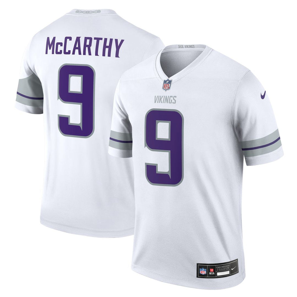 J.J. McCarthy Minnesota Vikings Nike Legend Player Performance Top - White NFL Fan Gear Popular Style