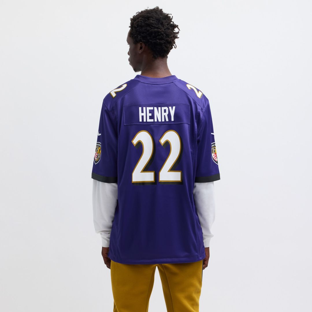 Derrick Henry Baltimore Ravens Nike Game Player Jersey - Purple Official NFL Team Apparel Football Fan Gear