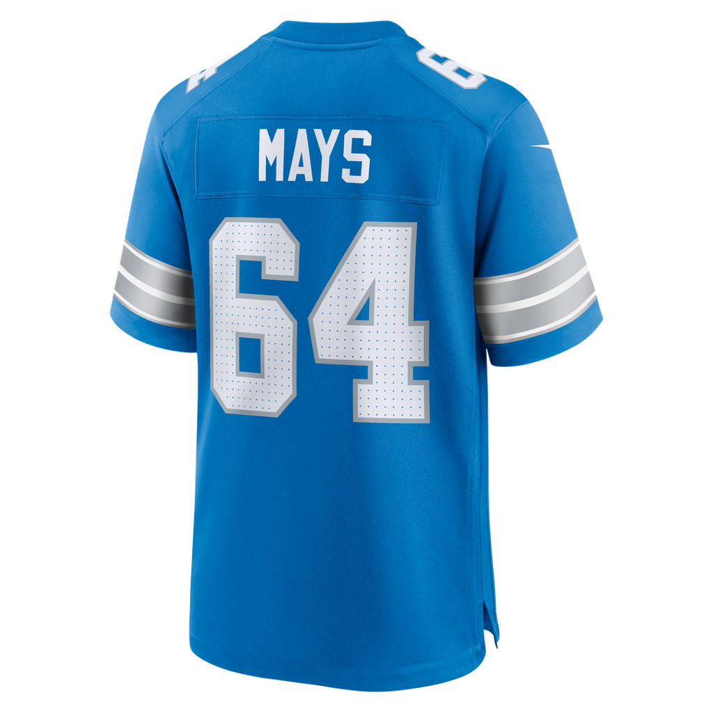 Cade Mays Detroit Lions Nike Team Game Jersey - Blue Official NFL Team Apparel Football Fan Gear