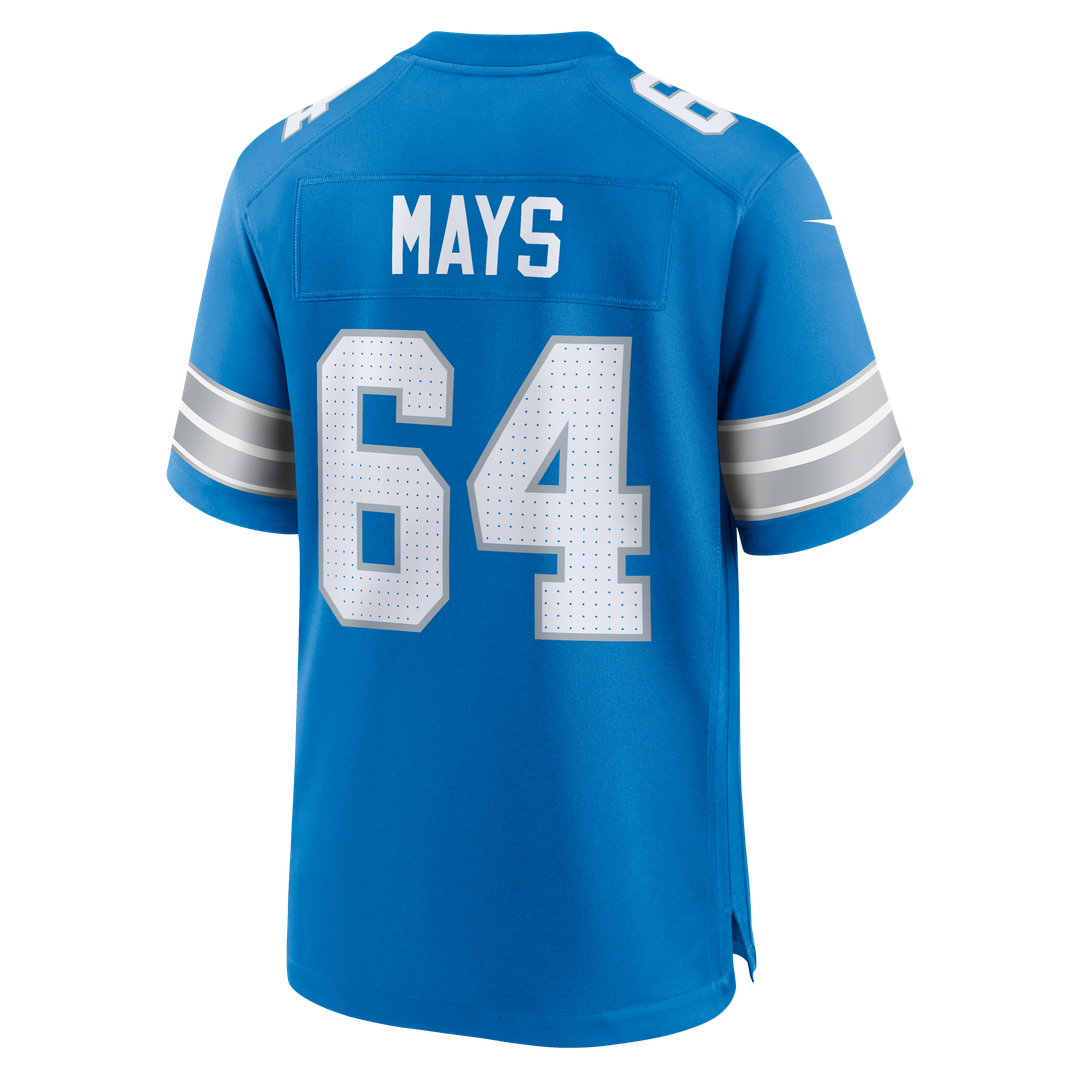 Cade Mays Detroit Lions Nike Team Game Jersey - Blue Official NFL Team Apparel Football Fan Gear