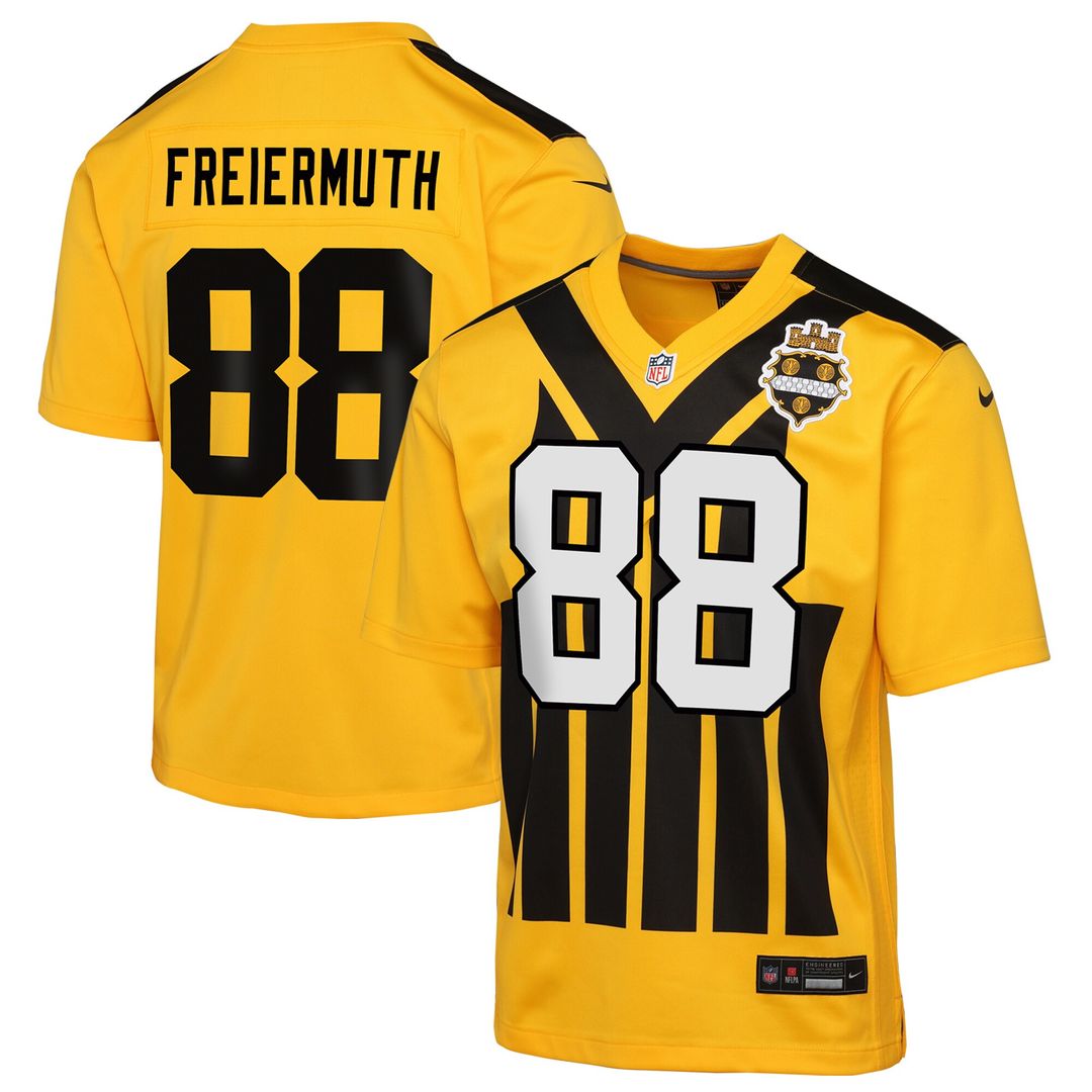 Pat Freiermuth Pittsburgh Steelers Nike Youth Alternate 1933 Throwback Game Jersey - Gold Official NFL Team Apparel Football Fan Gear