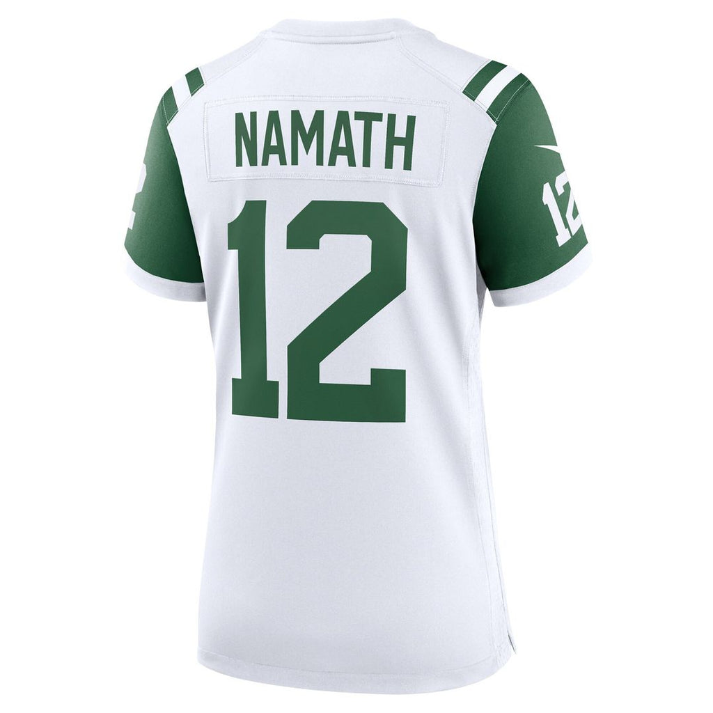 Joe Namath New York Jets Nike Women's Classic Alternate Retired Player Game Jersey - White Official NFL Team Apparel Football Fan Gear