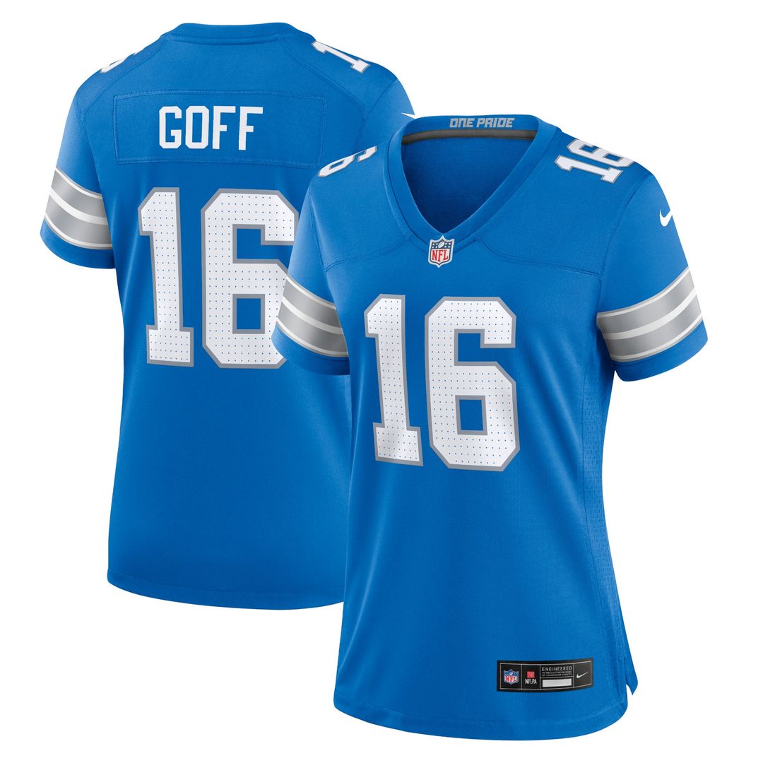Jared Goff Detroit Lions Nike Women's Game Jersey - Blue Official NFL Team Apparel Football Fan Gear