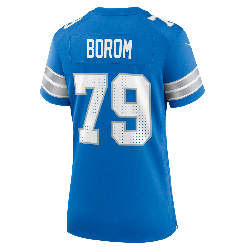 Larry Borom Detroit Lions Nike Women's Team Game Jersey - Blue Official NFL Team Apparel Football Fan Gear
