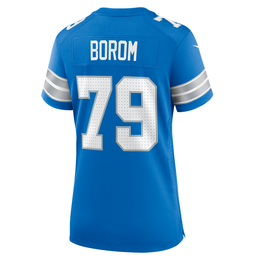 Larry Borom Detroit Lions Nike Women's Team Game Jersey - Blue Official NFL Team Apparel Football Fan Gear