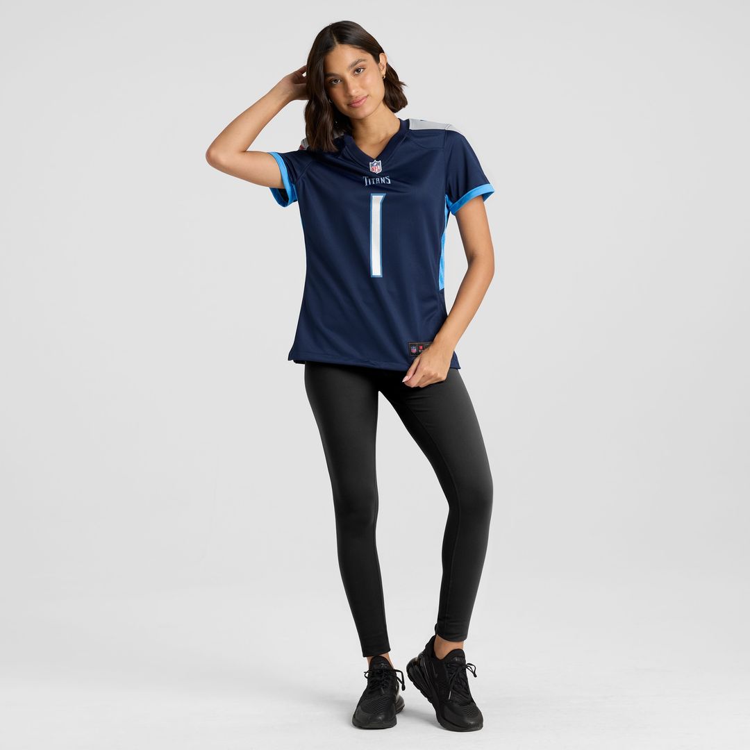 Number 1 Bride Tennessee Titans Nike Women's Game Jersey - Navy Official NFL Team Apparel Football Fan Gear