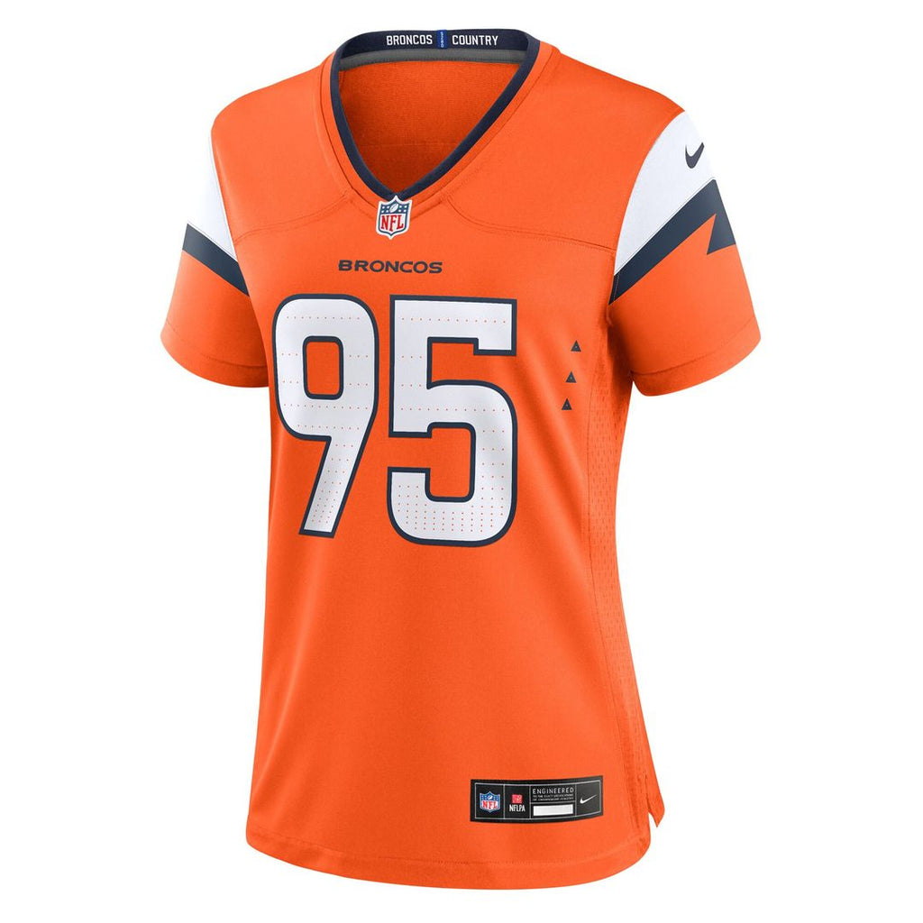 Sai'vion Jones Denver Broncos Nike Women's Team Game Jersey - Orange Official NFL Team Apparel Football Fan Gear