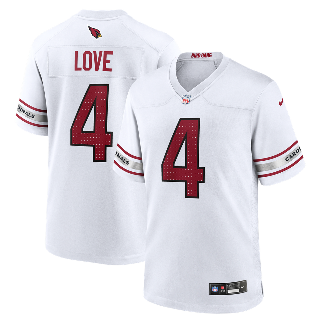 Jeremiyah Love Arizona Cardinals Nike Game Player Jersey - White Official NFL Team Apparel Football Fan Gear