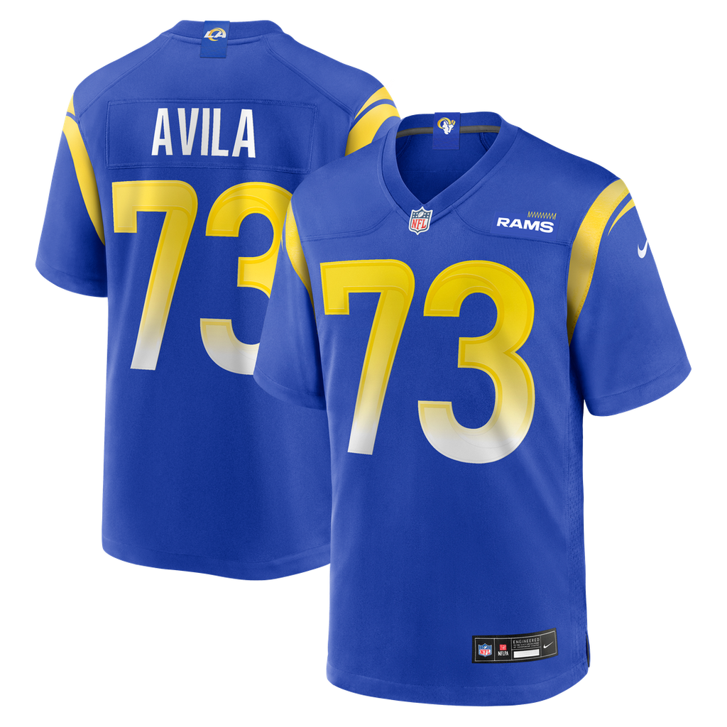 Steve Avila Los Angeles Rams Nike Home Game Jersey - Royal Official NFL Team Apparel Football Fan Gear