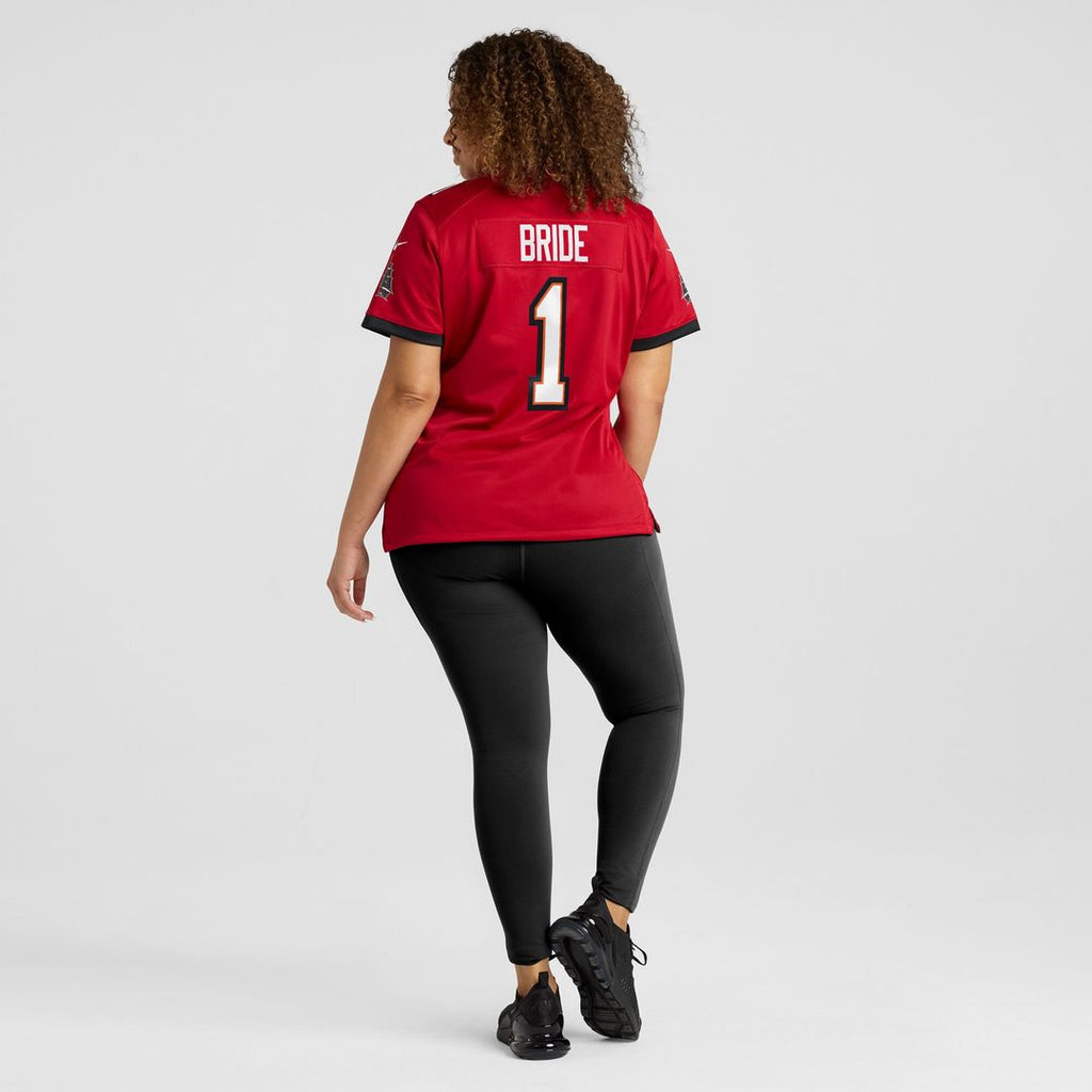 Number 1 Bride Tampa Bay Buccaneers Nike Women's Game Jersey - Red Official NFL Team Apparel Football Fan Gear